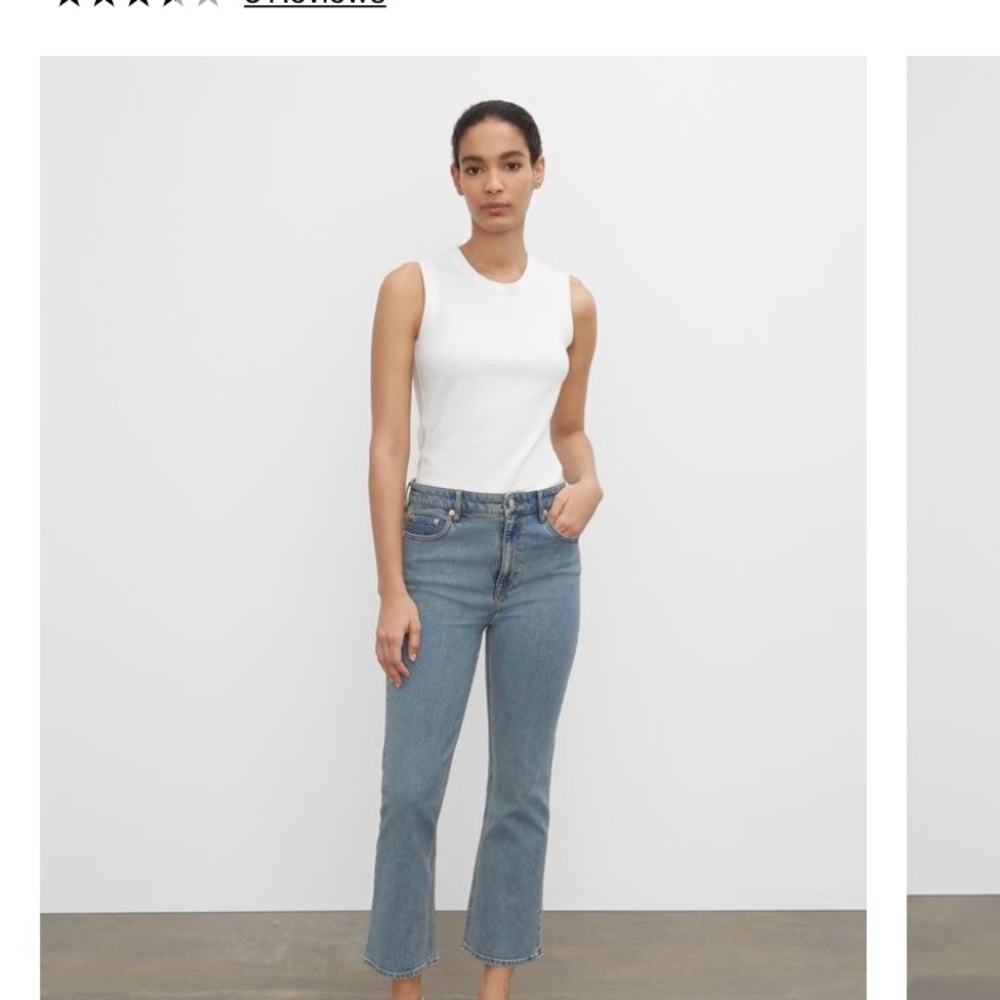 NWT Club Monaco Kick Crop Jean Size 27 Niagara Wash